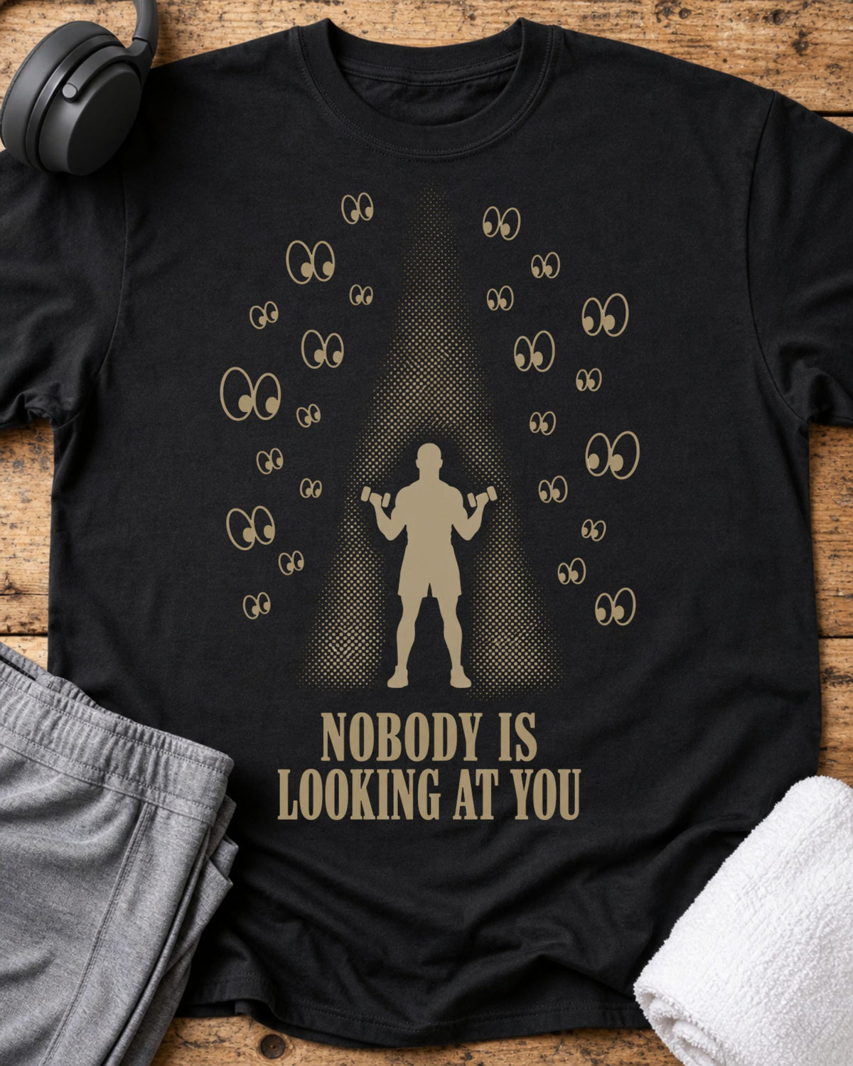 Nobody Is Looking T-Shirt — Black
