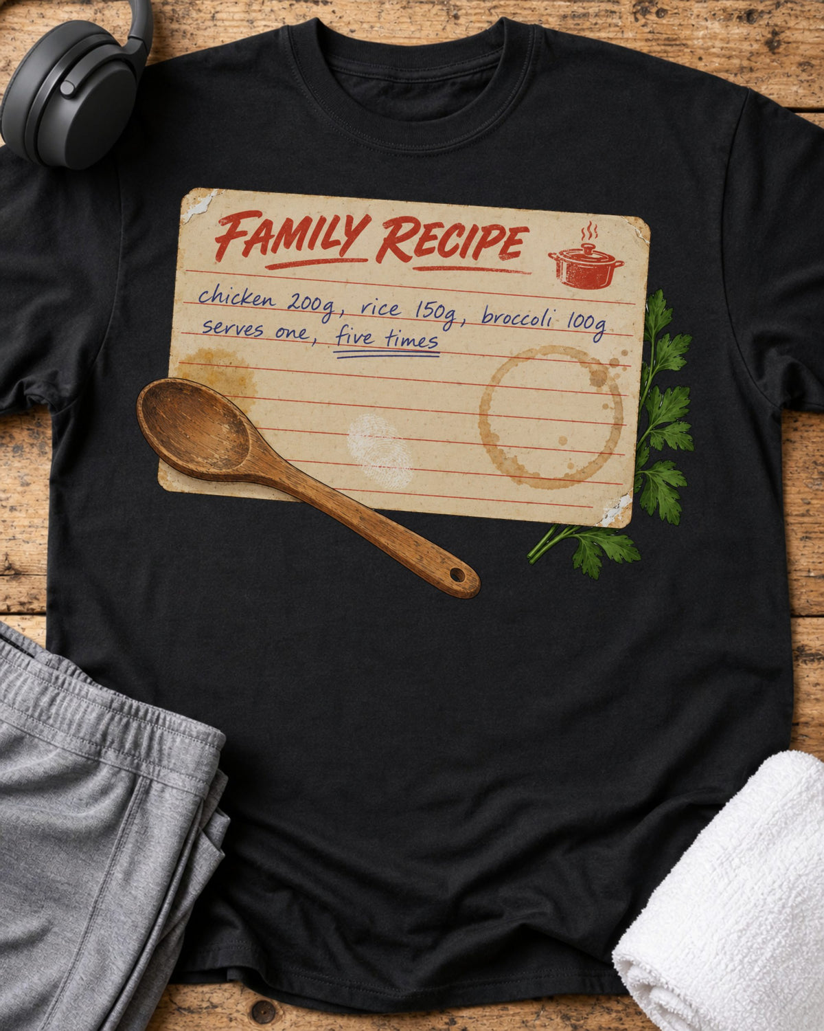 Family Recipe T-Shirt — Black
