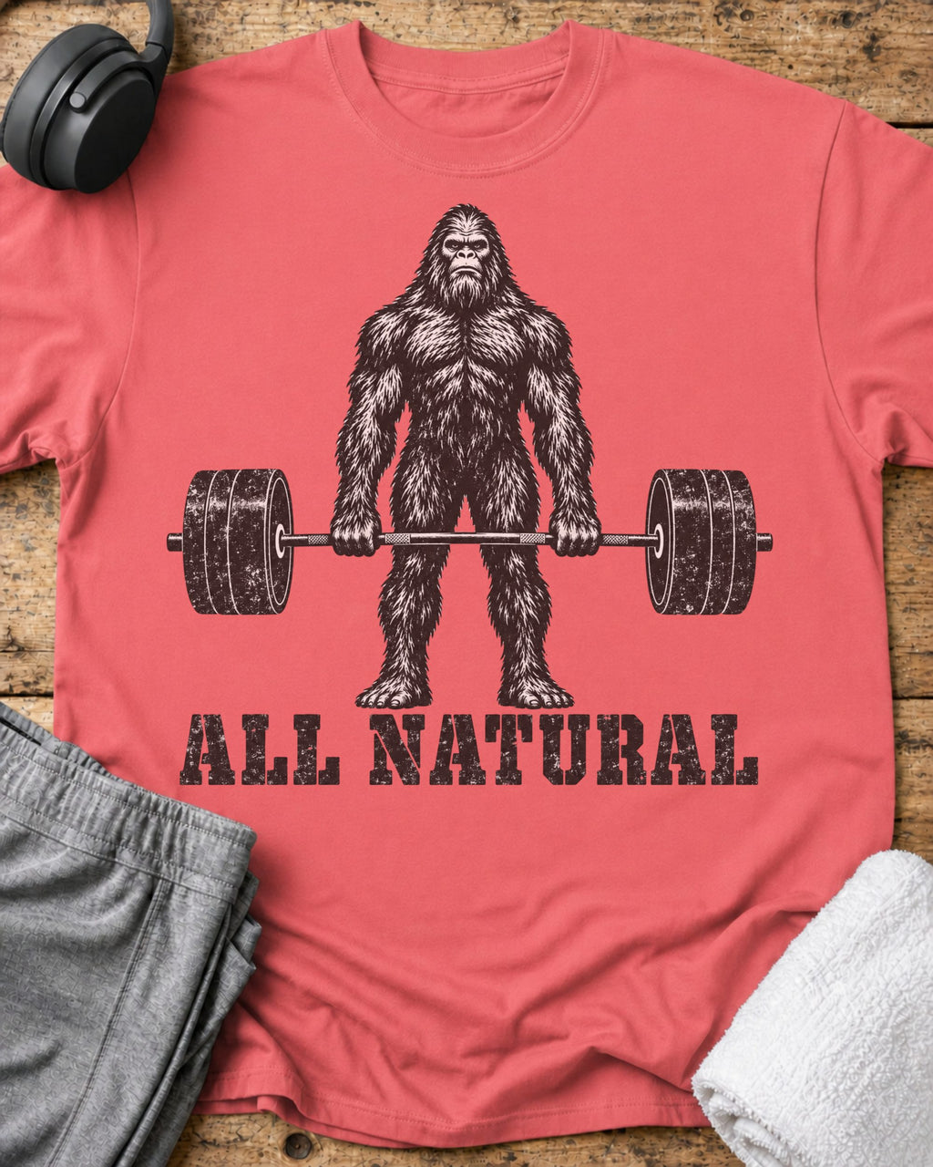 All Natural T-Shirt — Coral Silk