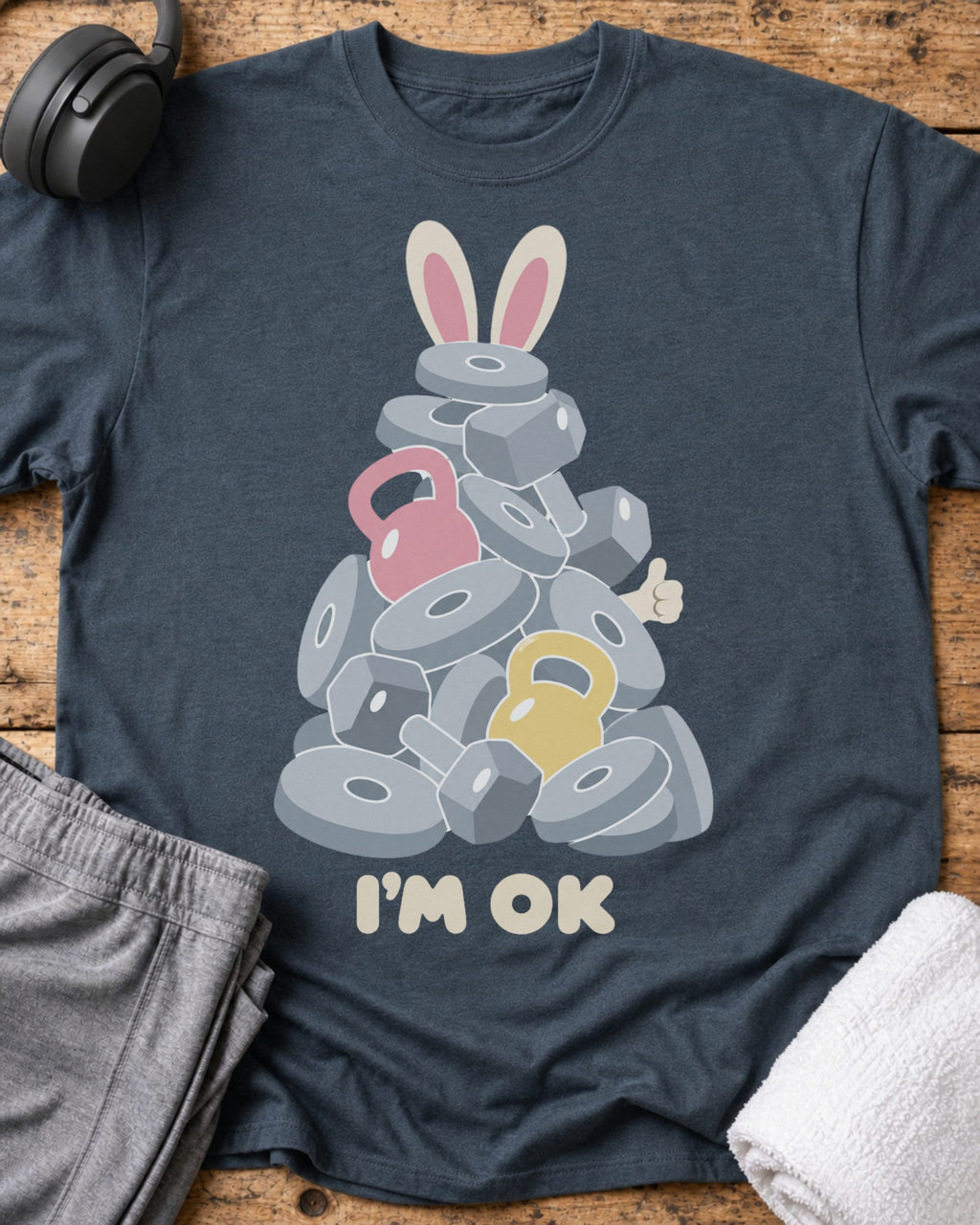 I'm Ok T-Shirt — Dark Heather