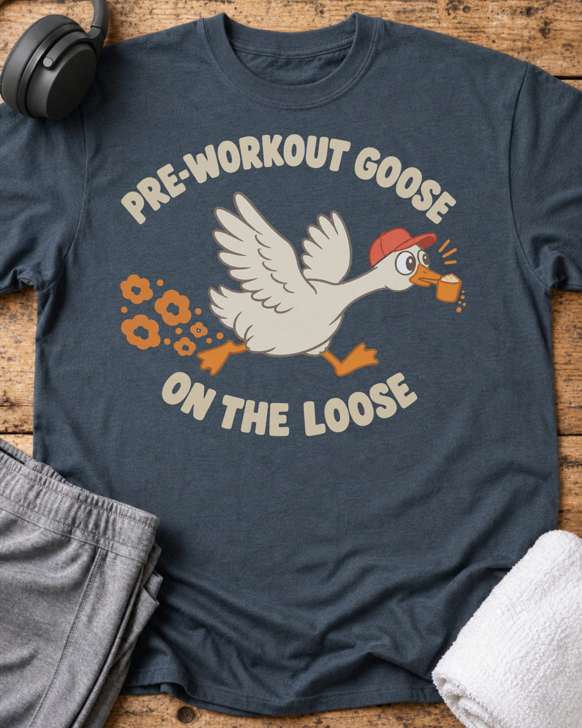 Pre-workout Goose T-Shirt — Dark Heather