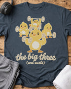 Big Three Curls T-Shirt — Dark Heather