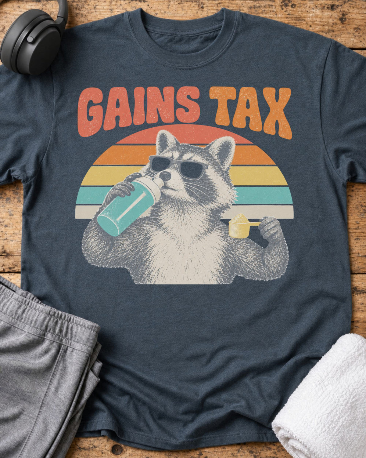 Gains Tax T-Shirt — Dark Heather