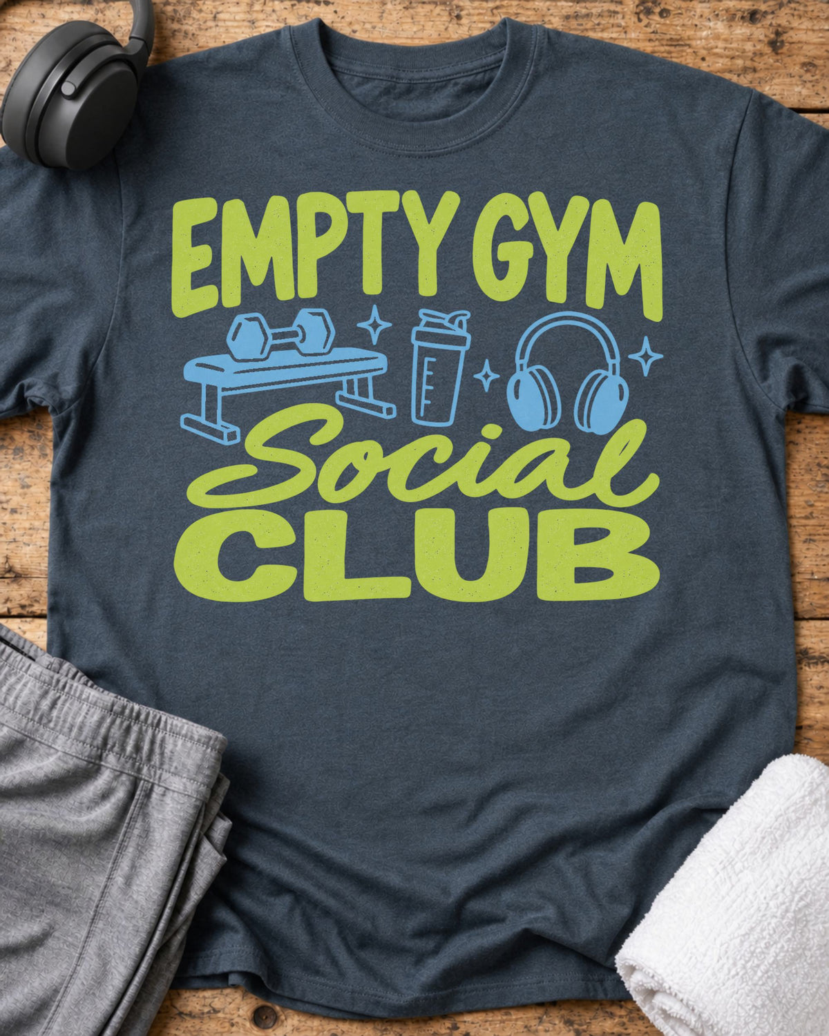 Empty Gym Club T-Shirt — Dark Heather