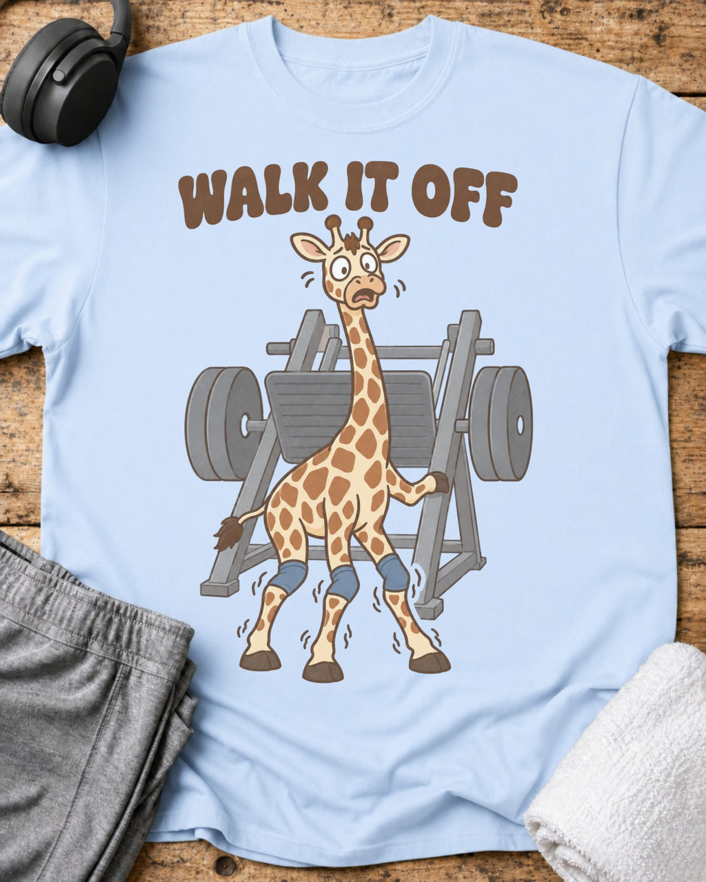 Walk It Off T-Shirt — Light Blue
