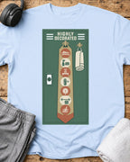 Highly Decorated T-Shirt — Light Blue