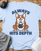 Always Hits Depth T-Shirt — Light Blue