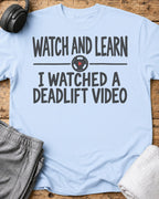 Watch And Learn T-Shirt — Light Blue