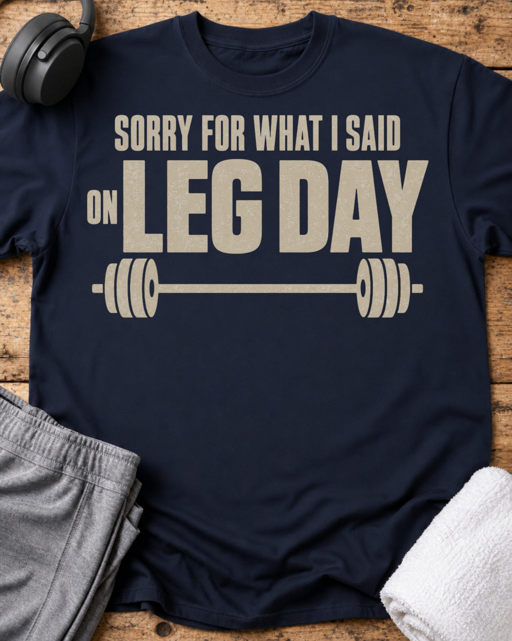 Sorry Leg Day T-Shirt — Navy