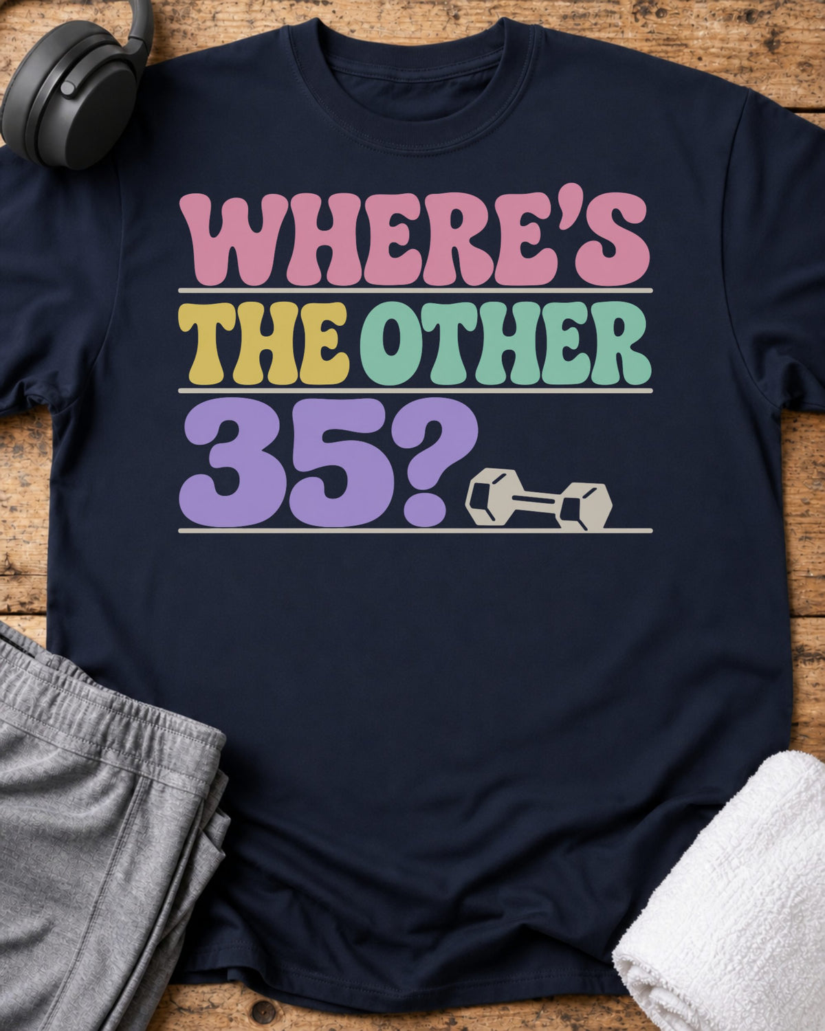 Where's The 35 T-Shirt — Navy