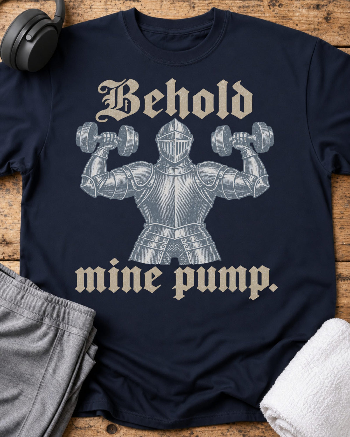 Behold Mine Pump T-Shirt — Navy