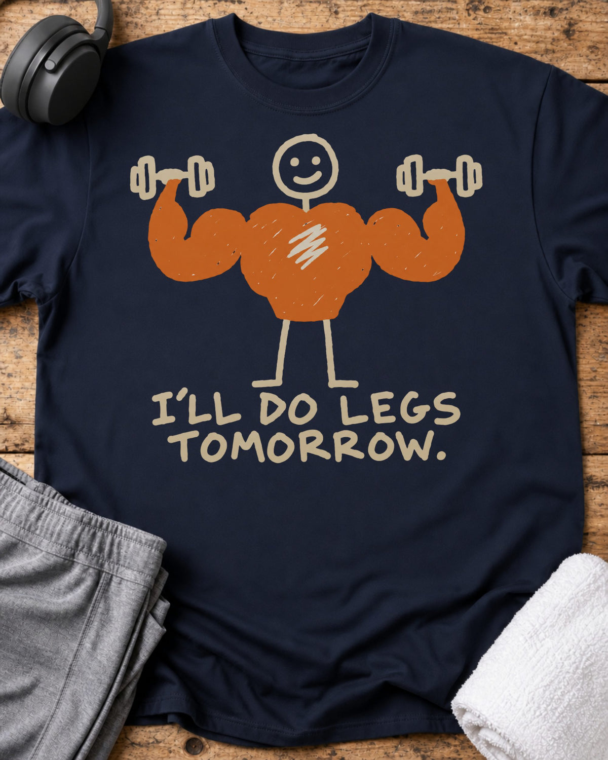 I'll Do Legs T-Shirt — Navy