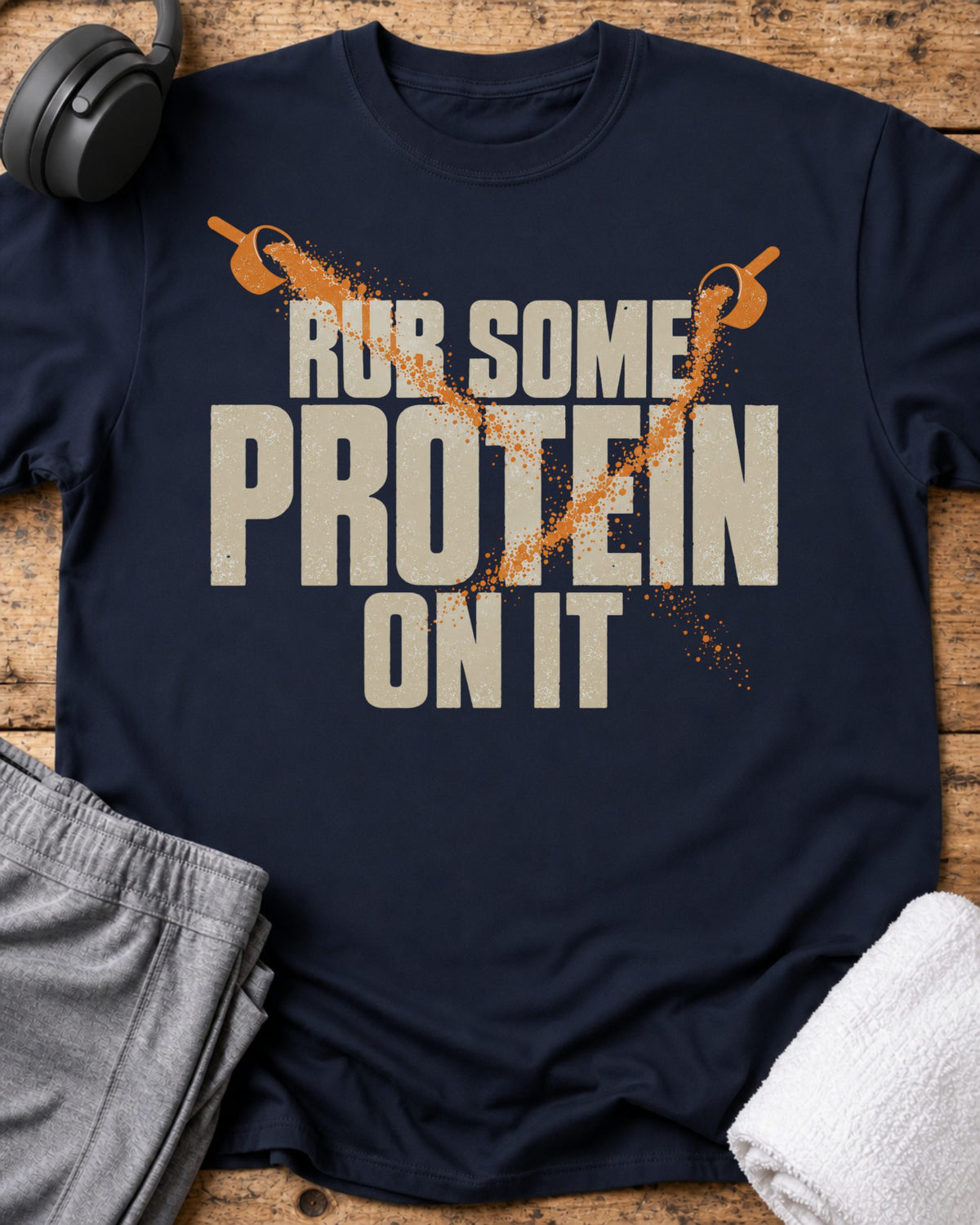 Rub Some Protein T-Shirt — Navy