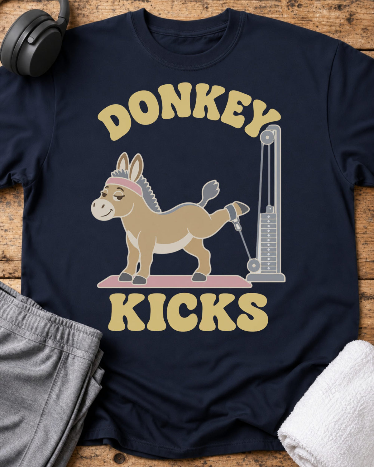 Donkey Kicks T-Shirt — Navy