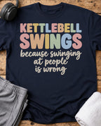 Swinging At People T-Shirt — Navy