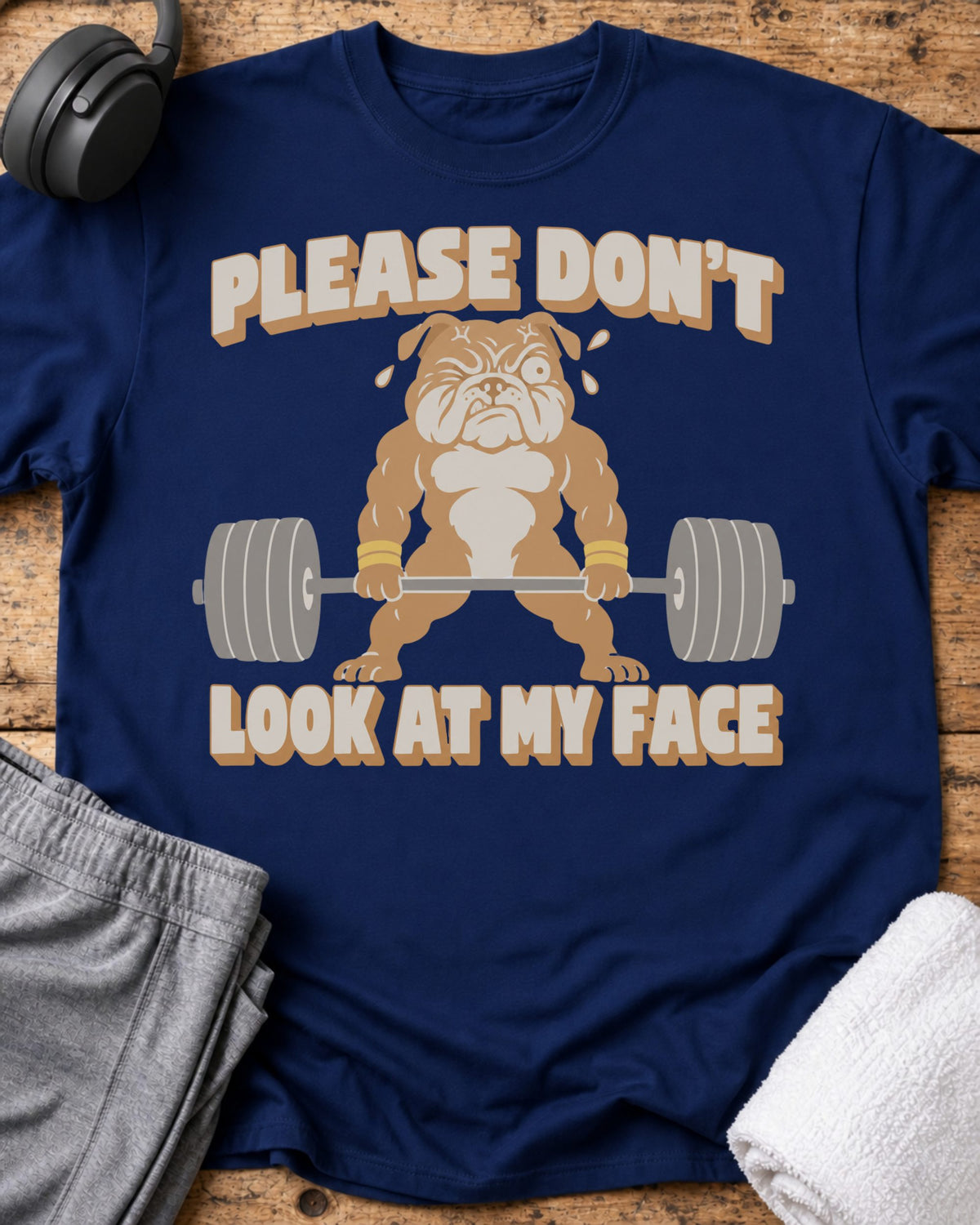 Please Don't Look T-Shirt — Royal