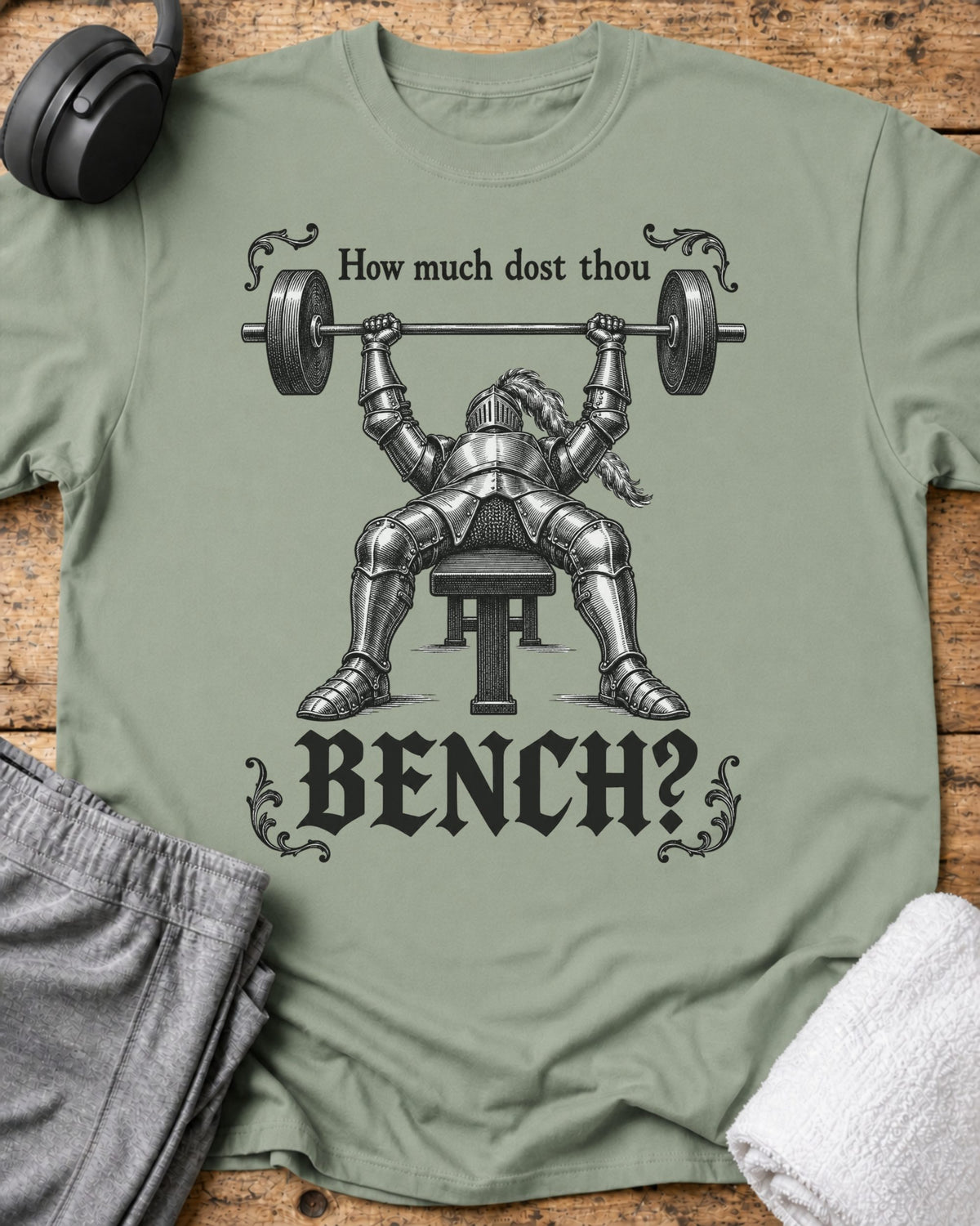 How Much Bench T-Shirt — Sage