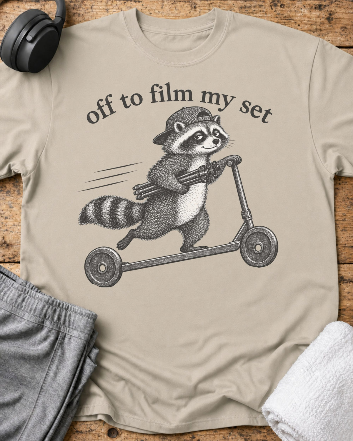 Off To Film T-Shirt — Sand