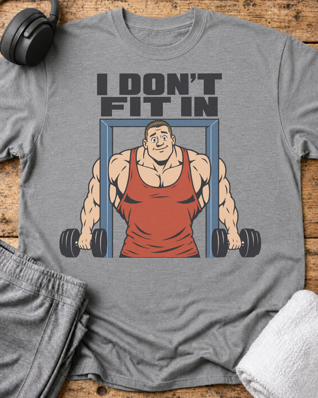 Don't Fit In T-Shirt — Sport Grey