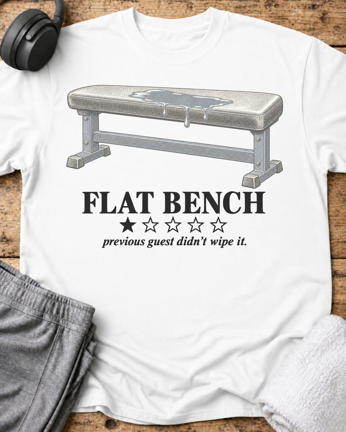 Flat Bench Review T-Shirt — White
