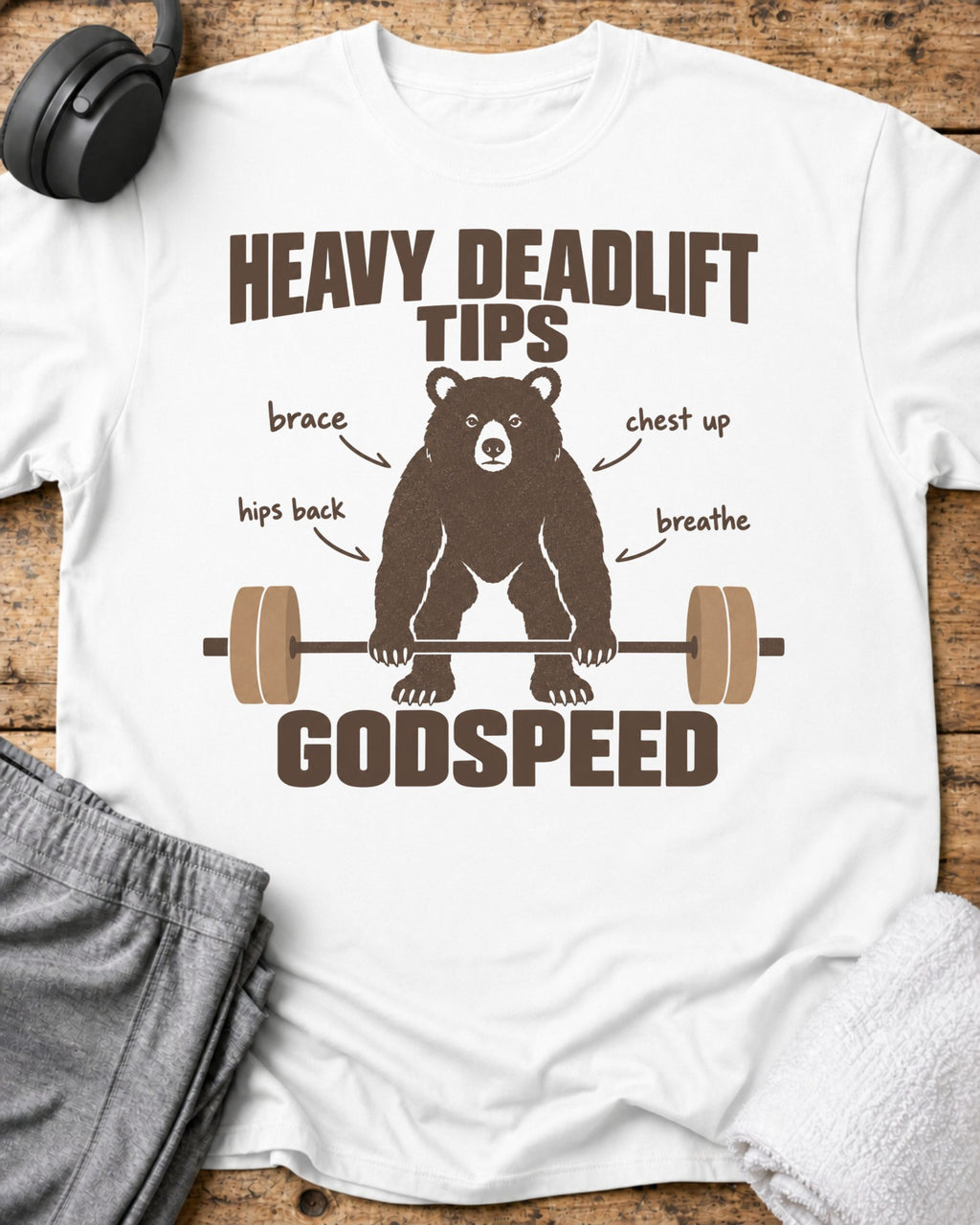 Heavy Deadlift Tips T-Shirt — White