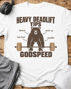 Heavy Deadlift Tips T-Shirt — White
