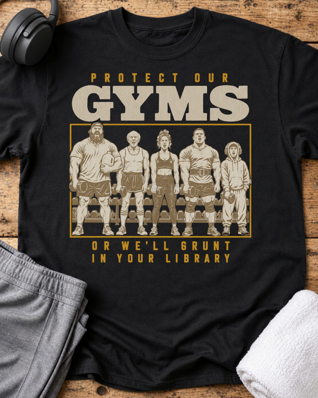 Protect Our Gyms T-Shirt — Black