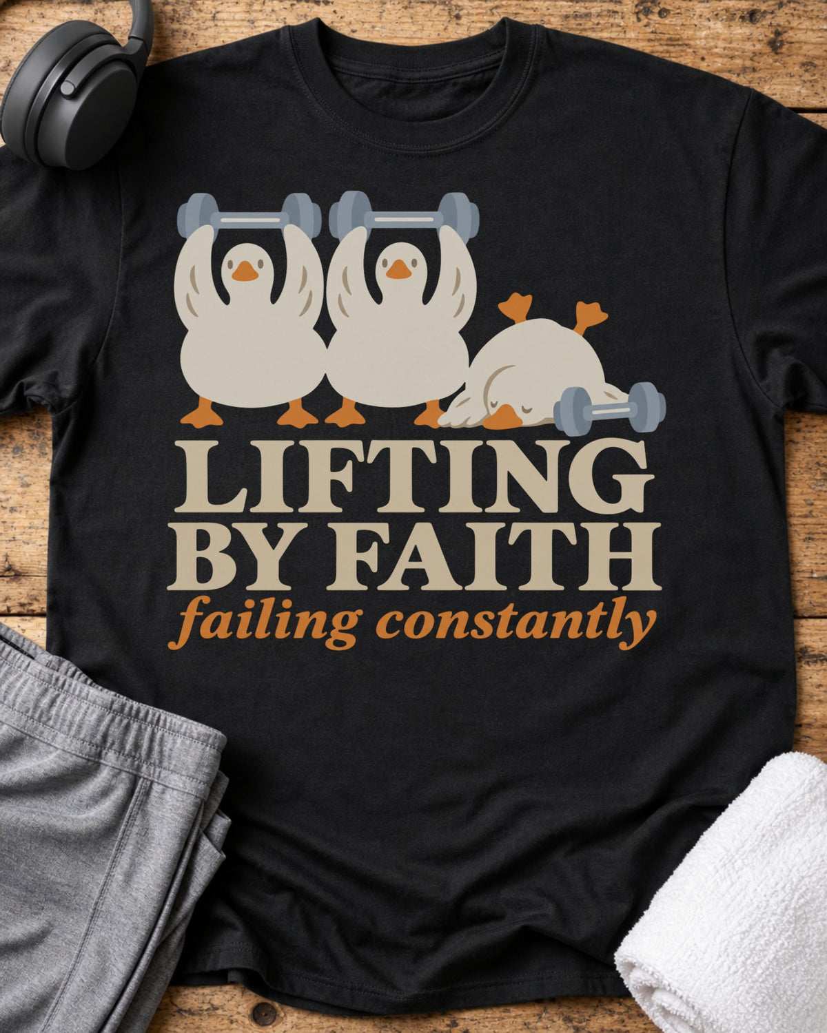 Lifting By Faith T-Shirt — Black
