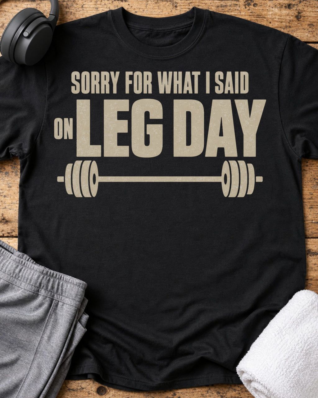 Sorry Leg Day T-Shirt — Black