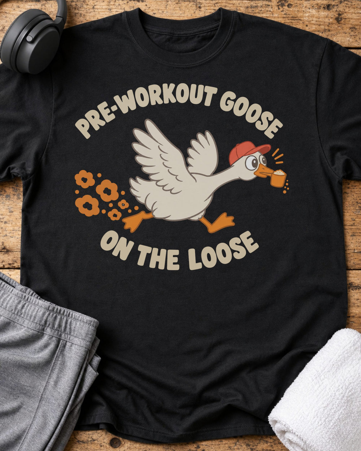 Pre-workout Goose T-Shirt — Black