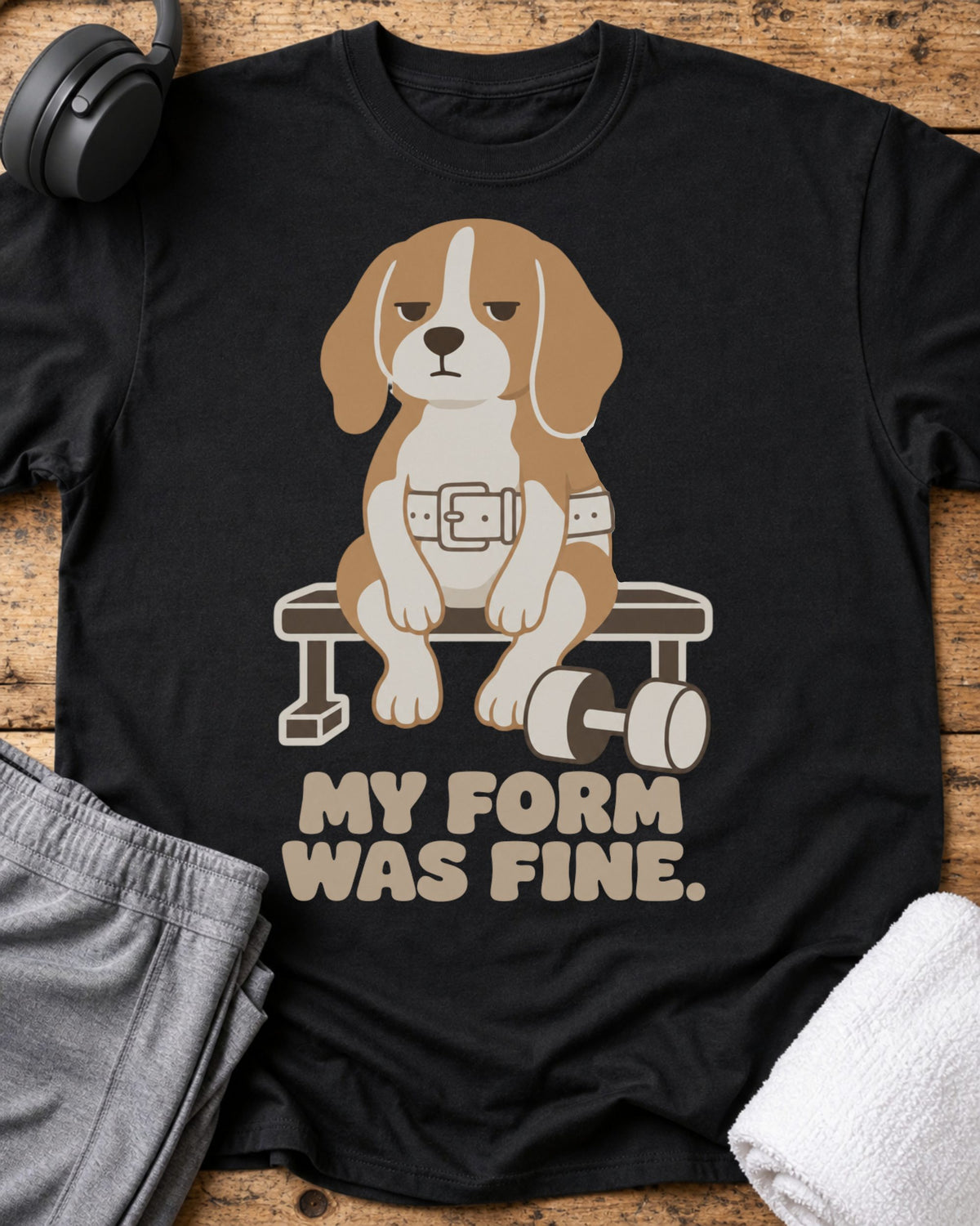 Form Was Fine T-Shirt — Black