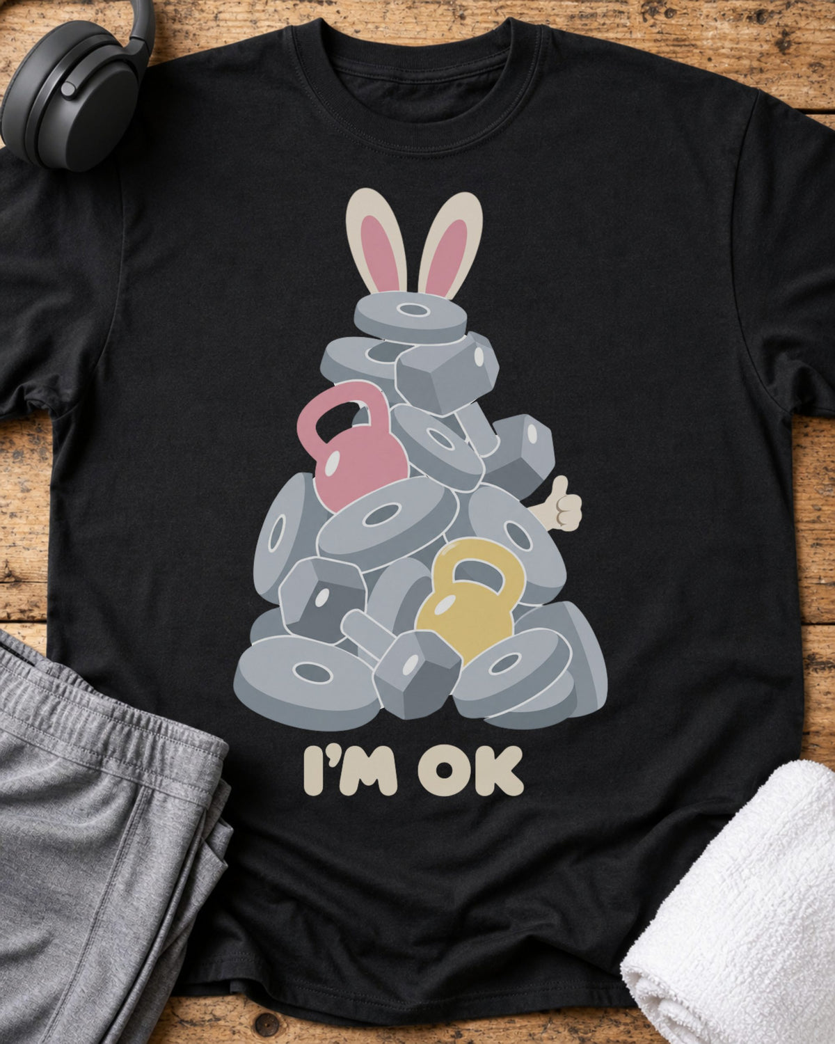 I'm Ok T-Shirt — Black