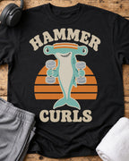 Hammer Curls T-Shirt — Black