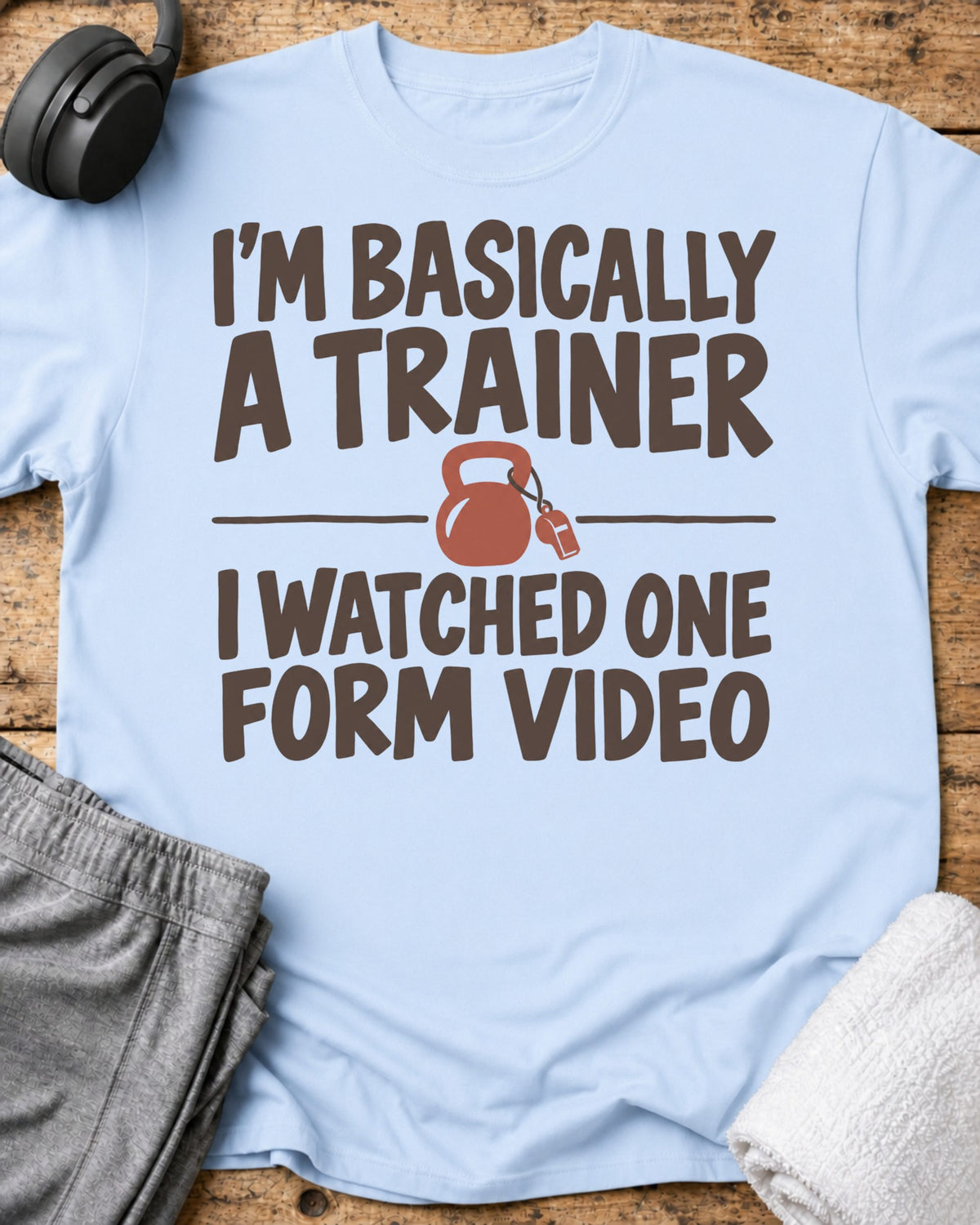 I'm Basically T-Shirt — Light Blue