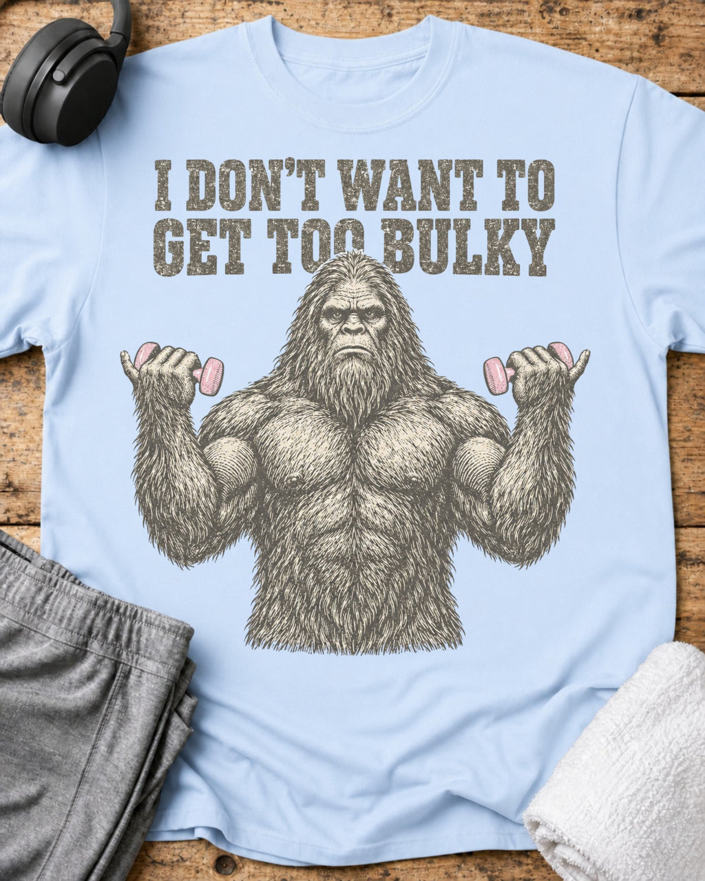 Don't Get Bulky T-Shirt — Light Blue