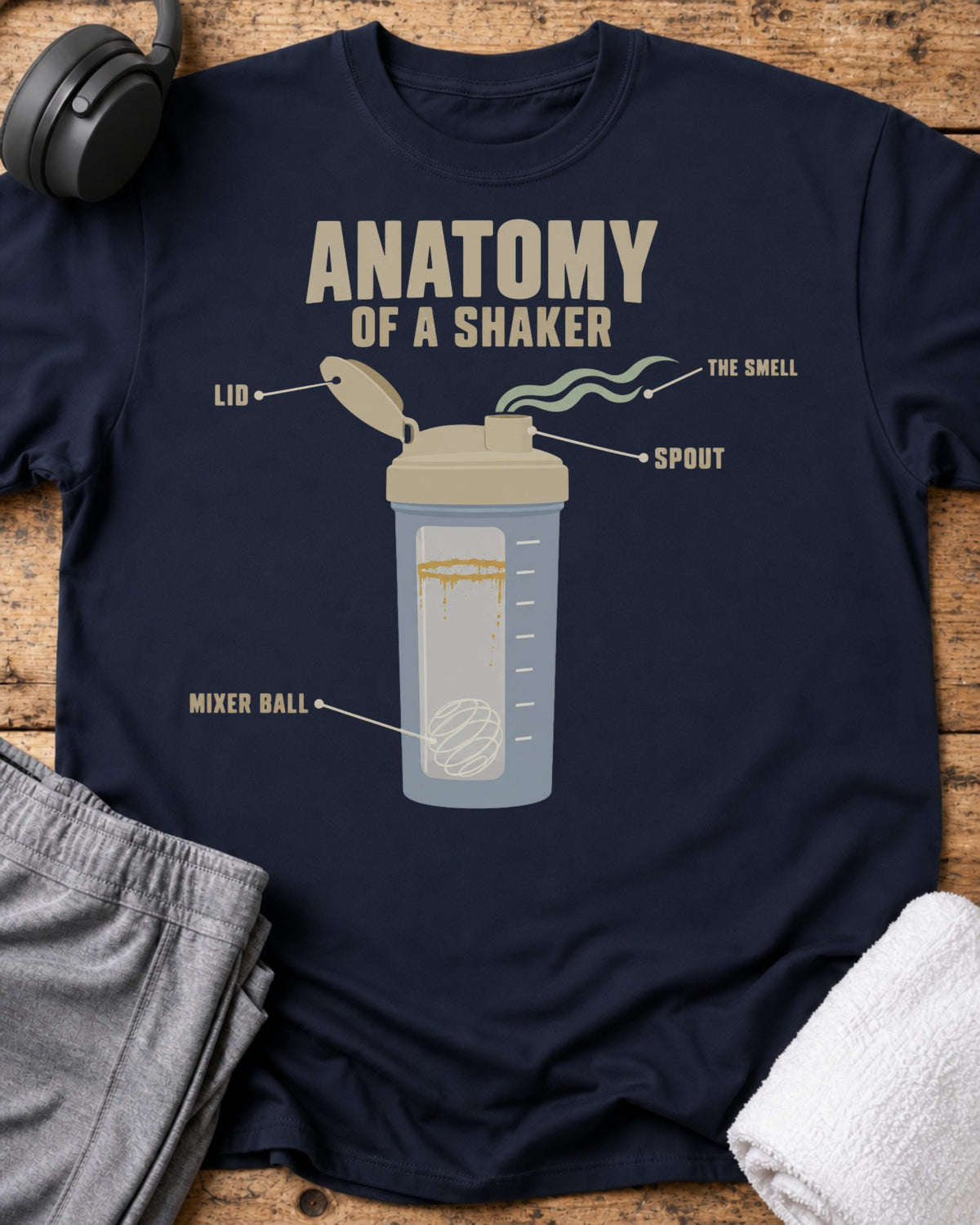 Anatomy Of Shaker T-Shirt — Navy