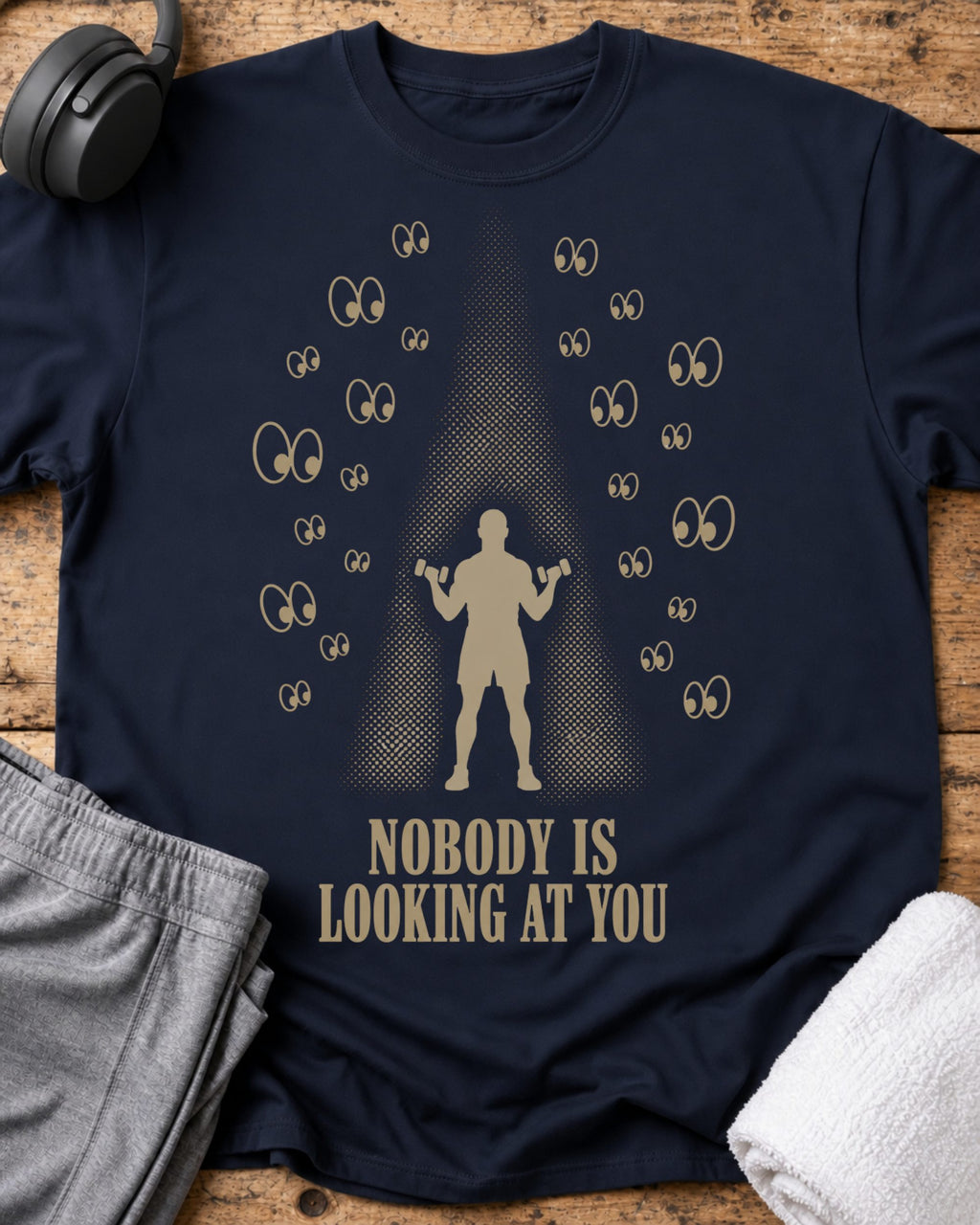 Nobody Is Looking T-Shirt — Navy
