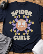 Spider Curls T-Shirt — Navy