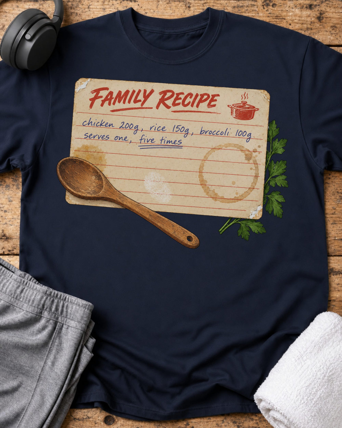 Family Recipe T-Shirt — Navy
