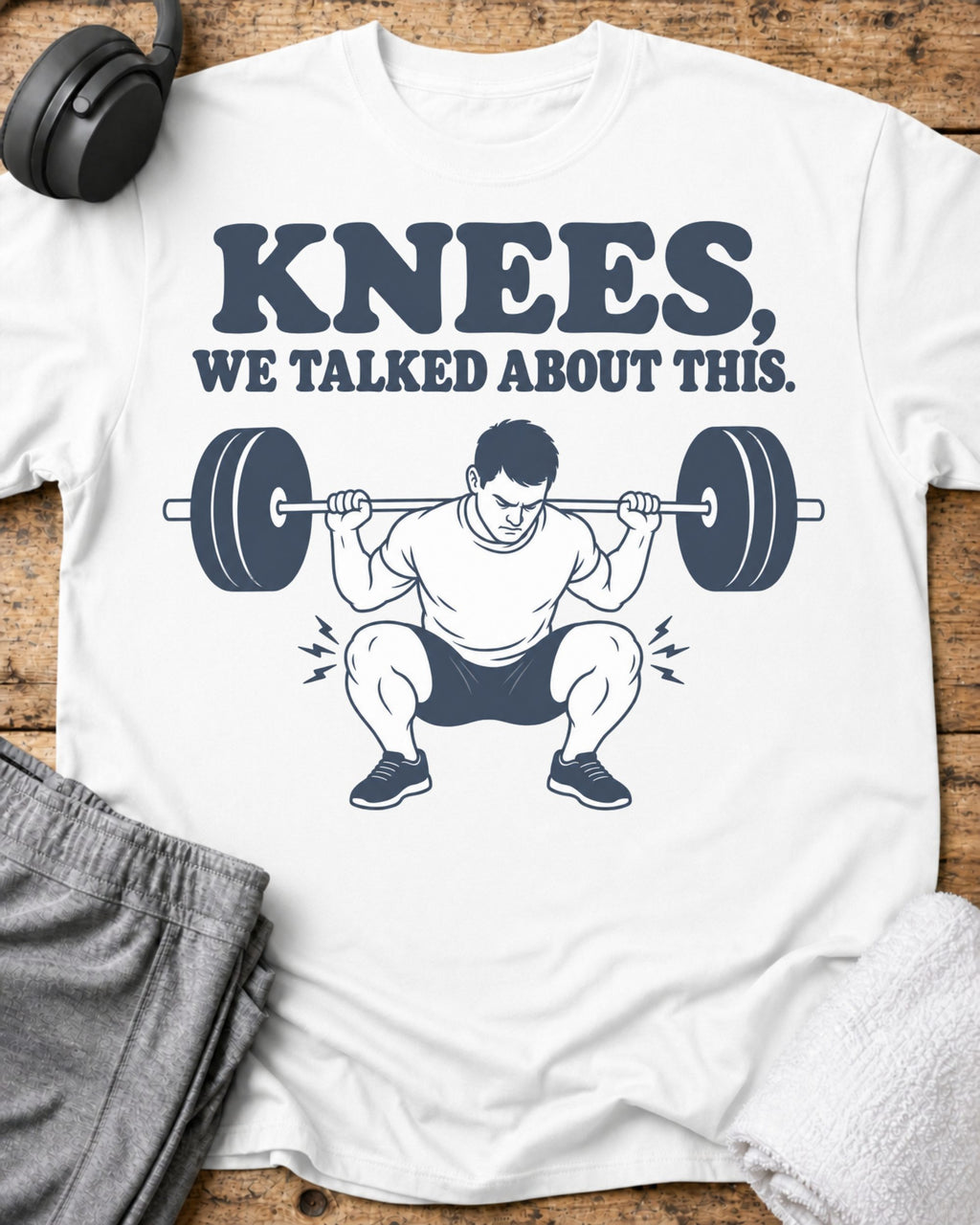 Knees We Talked T-Shirt — White