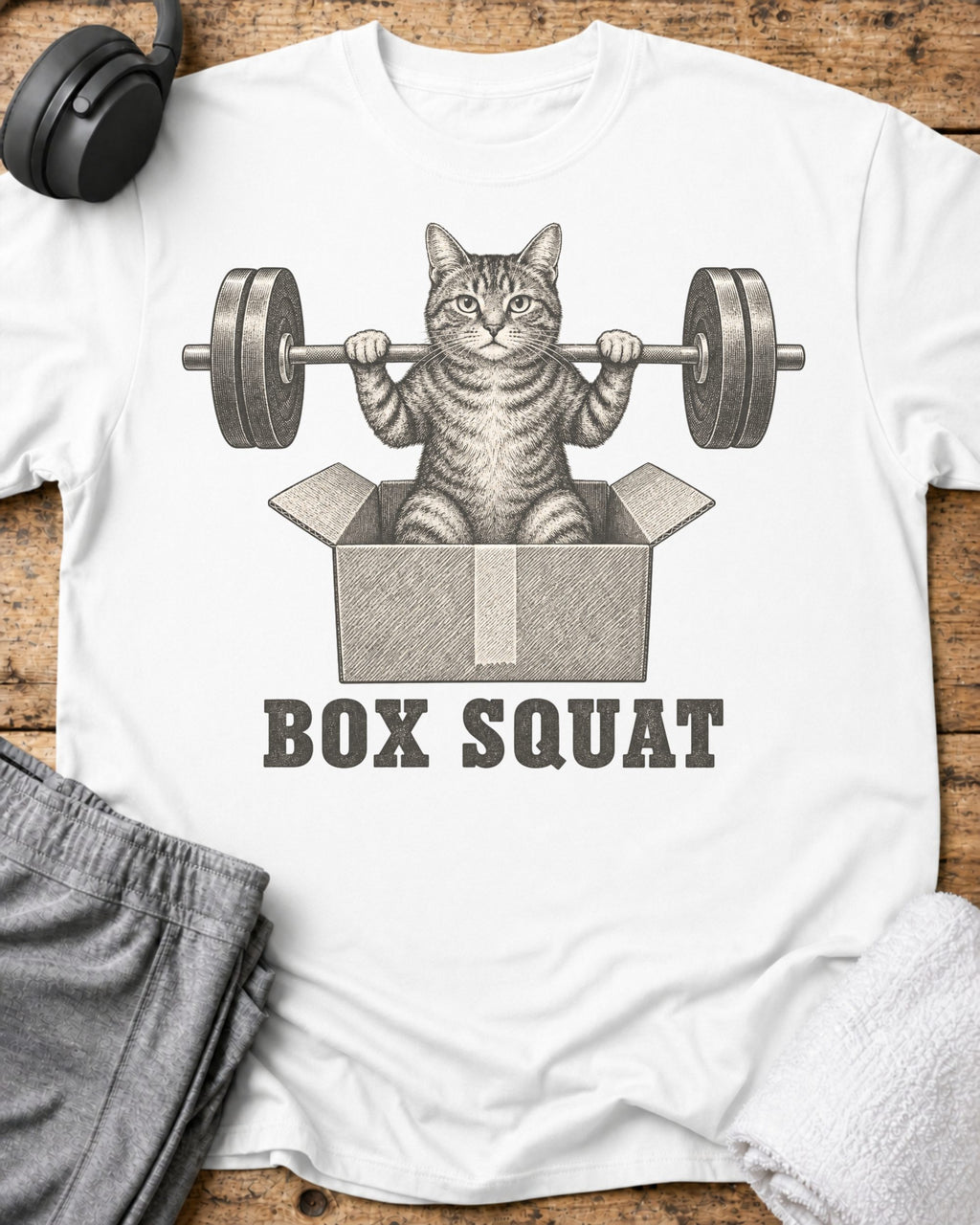 Box Squat T-Shirt — White