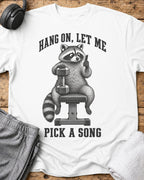 Hang On Raccoon T-Shirt — White