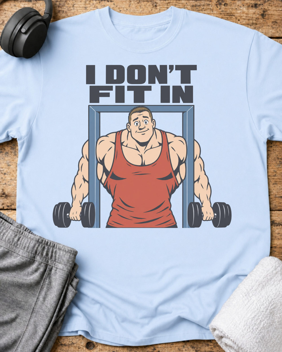 Don't Fit In T-Shirt — Light Blue