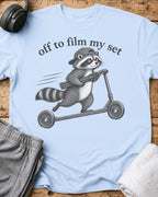 Off To Film T-Shirt — Light Blue