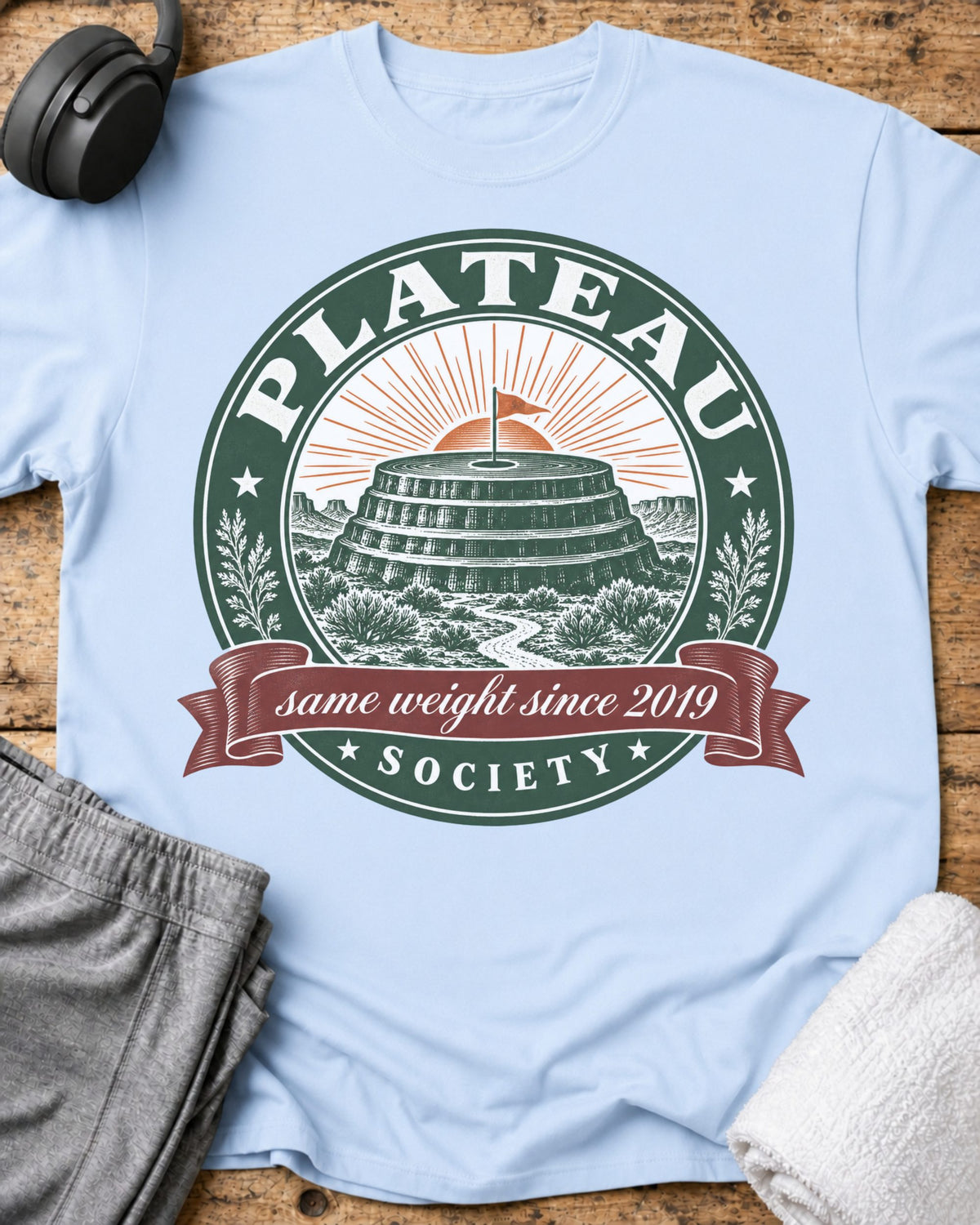 Plateau Society T-Shirt — Light Blue