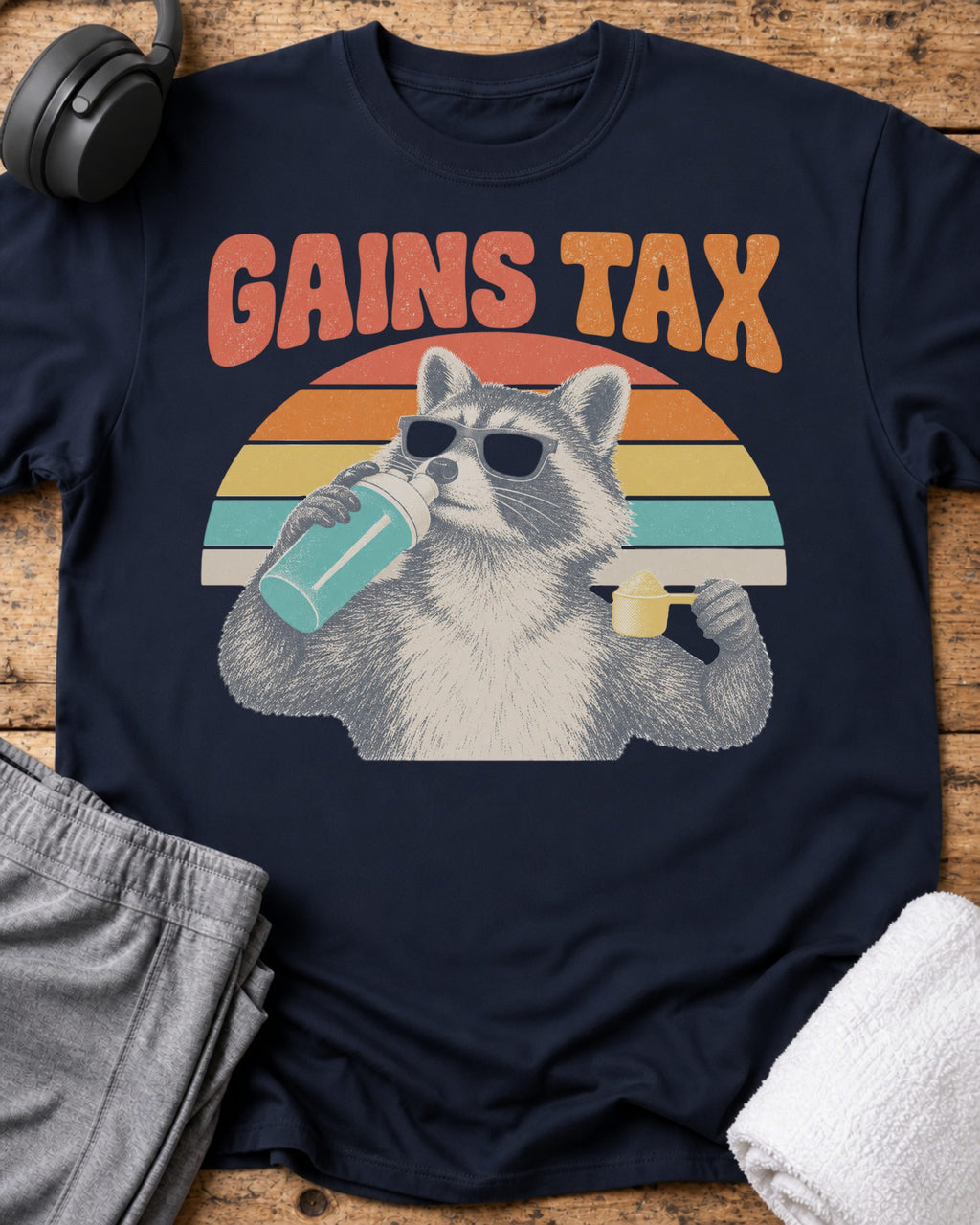 Gains Tax T-Shirt — Navy