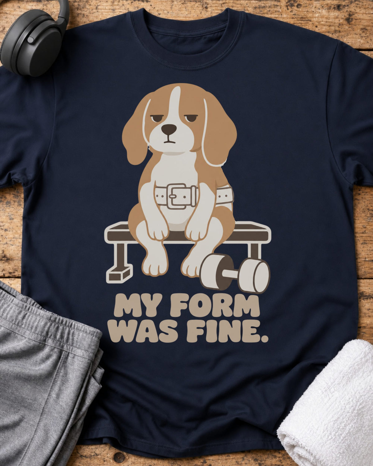 Form Was Fine T-Shirt — Navy