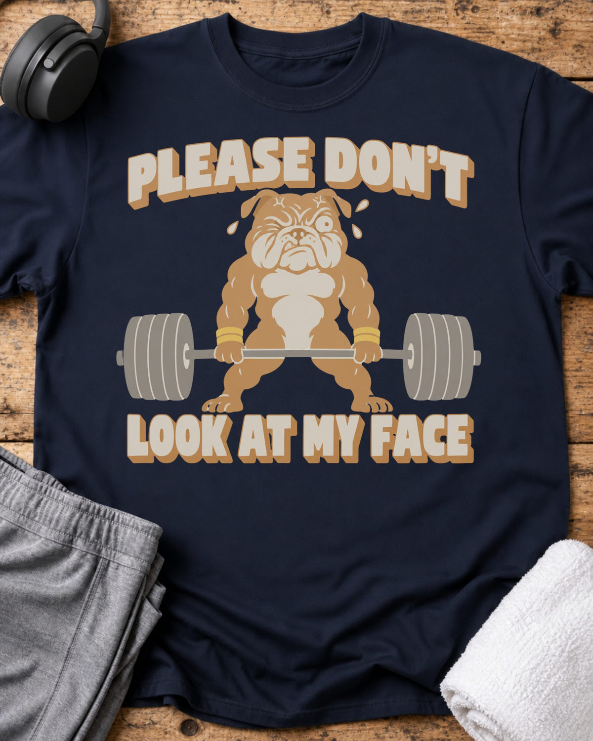 Please Don't Look T-Shirt — Navy