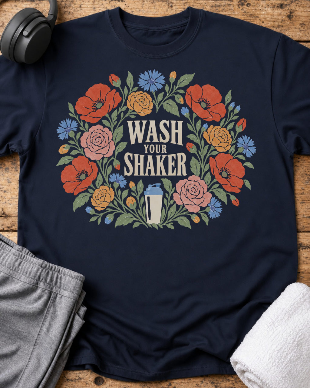Wash Your Shaker T-Shirt — Navy