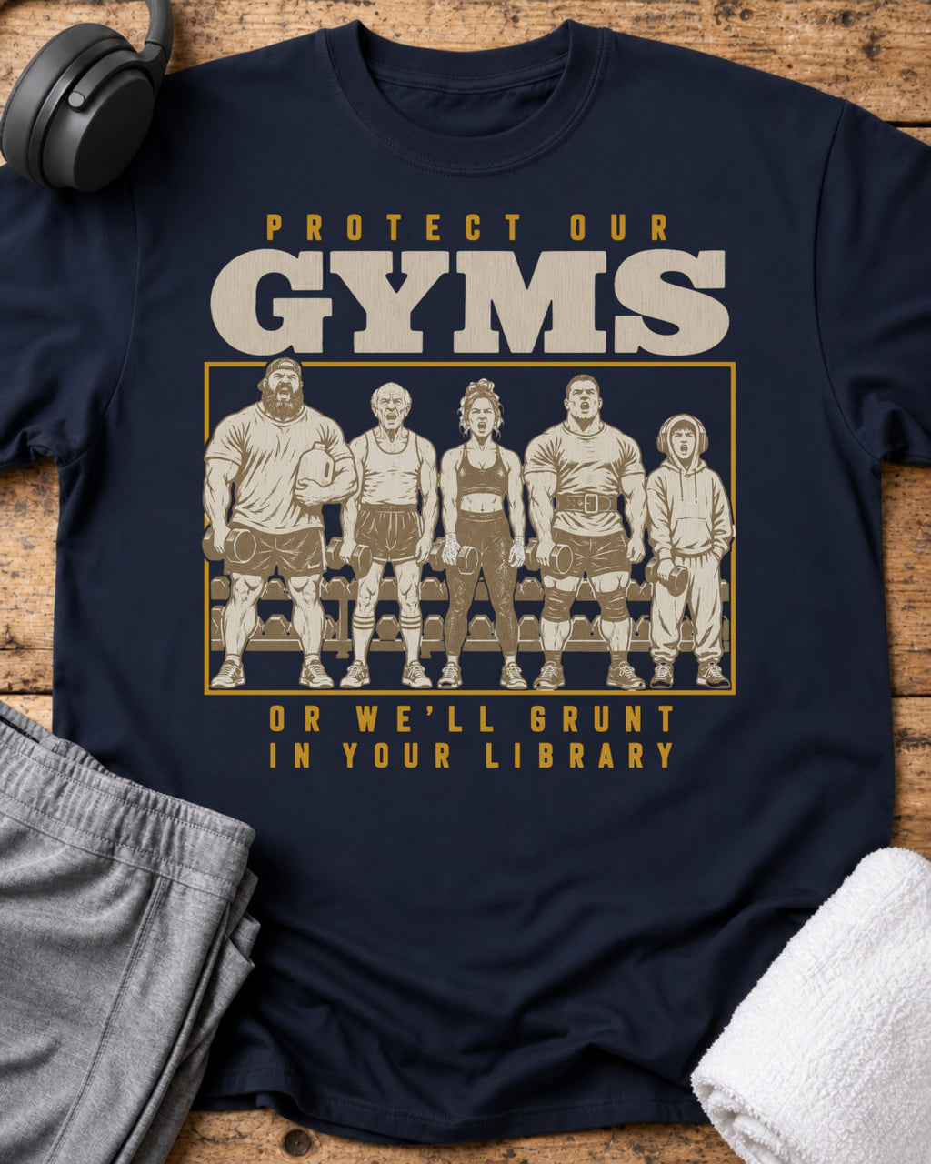 Protect Our Gyms T-Shirt — Navy